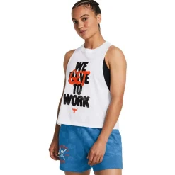 Under Armour Womens Armour Pjt Rck W Underground Tank Gym Vest in White