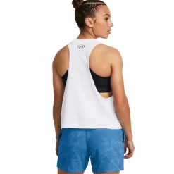 Under Armour Womens Armour Pjt Rck W Underground Tank Gym Vest in White