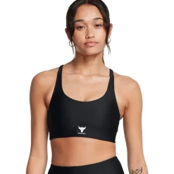 Under Armour Womens Armour Pjt Rck All Train Crsbck Bra Medium Impact Sports in Black