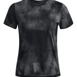 Under Armour Womens Armour Ua Launch Elite Printed Ss Running Top in Black