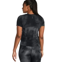 Under Armour Womens Armour Ua Launch Elite Printed Ss Running Top in Black