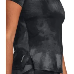 Under Armour Womens Armour Ua Launch Elite Printed Ss Running Top in Black