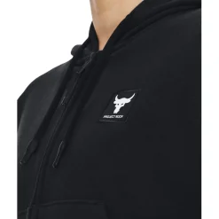 Under Armour Womens Armour Pjt Rck Hw Terry FulL-Zip Hoody in Black