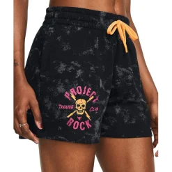 Under Armour Womens Armour Pjt Rck Undrgrnd Terry Shorts Gym Shorts in Black