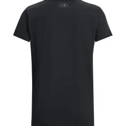 Under Armour Womens Armour Pjt Rck Nght Shft Ss Hw Q4 Gym Top in Black