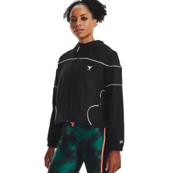 Under Armour Womens Armour Pjt Rock Brahma Jacket Gym Top in Black