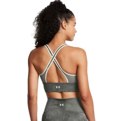 Under Armour Womens Armour Pjt Rck Lg Ll Infty Pt Bra Medium Impact Sports in Green