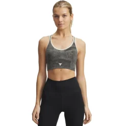 Under Armour Womens Armour Pjt Rck Lg Ll Infty Pt Bra Medium Impact Sports in Green