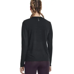 Under Armour Womens Armour Ua Seamless Stride Ls Running Top in Black