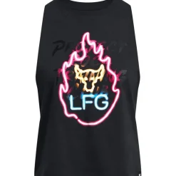 Under Armour Womens Armour Pjt Rck W Neon Flame Tank Gym Vest in Black