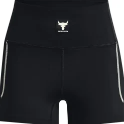 Under Armour Womens Project Rock Meridian Shorts in Black