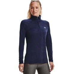 Under Armour Womens Tech Half Zip Top in Blue