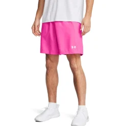 Under Armour Woven Halfback Emboss Training Shorts in Pink