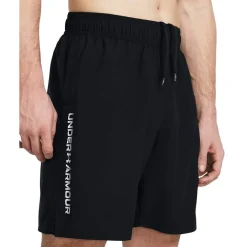 Under Armour Woven Wordmark Shorts in Black