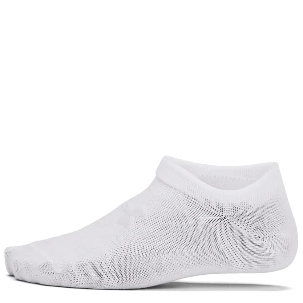Under Armour Yth Essential No Show 6pk in White