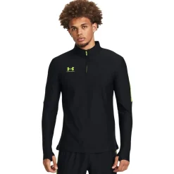 Under Armour Zip Neck Regular Fit Sweatshirt in Black