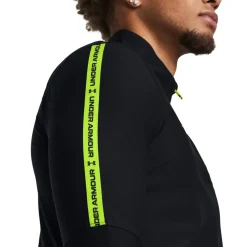 Under Armour Zip Neck Regular Fit Sweatshirt in Black