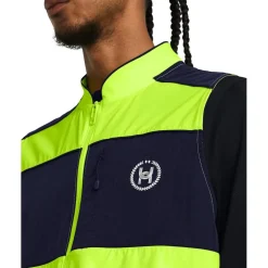 Under Armour Zip Neck Regular Fit Run Anywhere Vest in Yellow