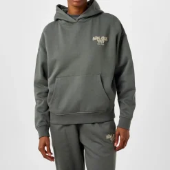 USA Pro Oversize Fit Hooded Graphic Sweatshirt in Green