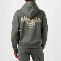 USA Pro Oversize Fit Hooded Graphic Sweatshirt in Green