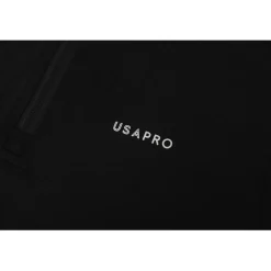USA Pro Pro Quarter Zip Junior in Black