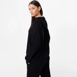 USA Pro Ribbed Slouchy Hoodie in Black