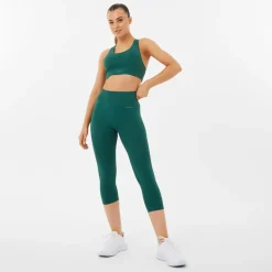 USA Pro Seamless Capri Cropped Leggings in Green