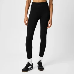 USA Pro Womens Ribbed Leggings in Black
