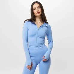 USA Pro Womens Seamless Delfin Jacket in Blue