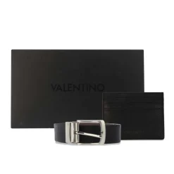 Valentino Rook Belt & Wallet Set in Black