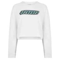 Vans Cropped Crew Neck Sweater in White