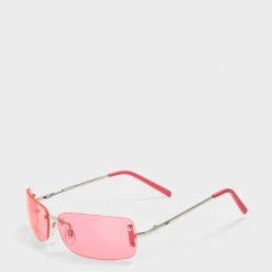 Vans Gemini Sunglasses Cherries Jubilee Rectangle Sunglasse Unisex Adults in Pink