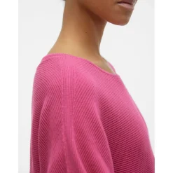 Vero Moda Boat Neck Relaxed Fit Sweater in Pink