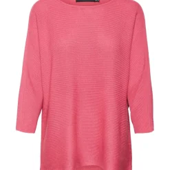 Vero Moda Boat Neck Relaxed Fit Sweater in Pink