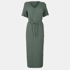 Vero Moda Bubble V Dress in Green