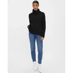 Vero Moda Cowl Neck Regular Fit Sweater in Black