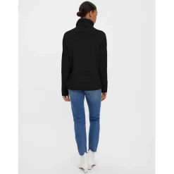 Vero Moda Cowl Neck Regular Fit Sweater in Black
