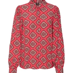 Vero Moda Lace Long Sleeve Relaxed Fit Shirt in Pink