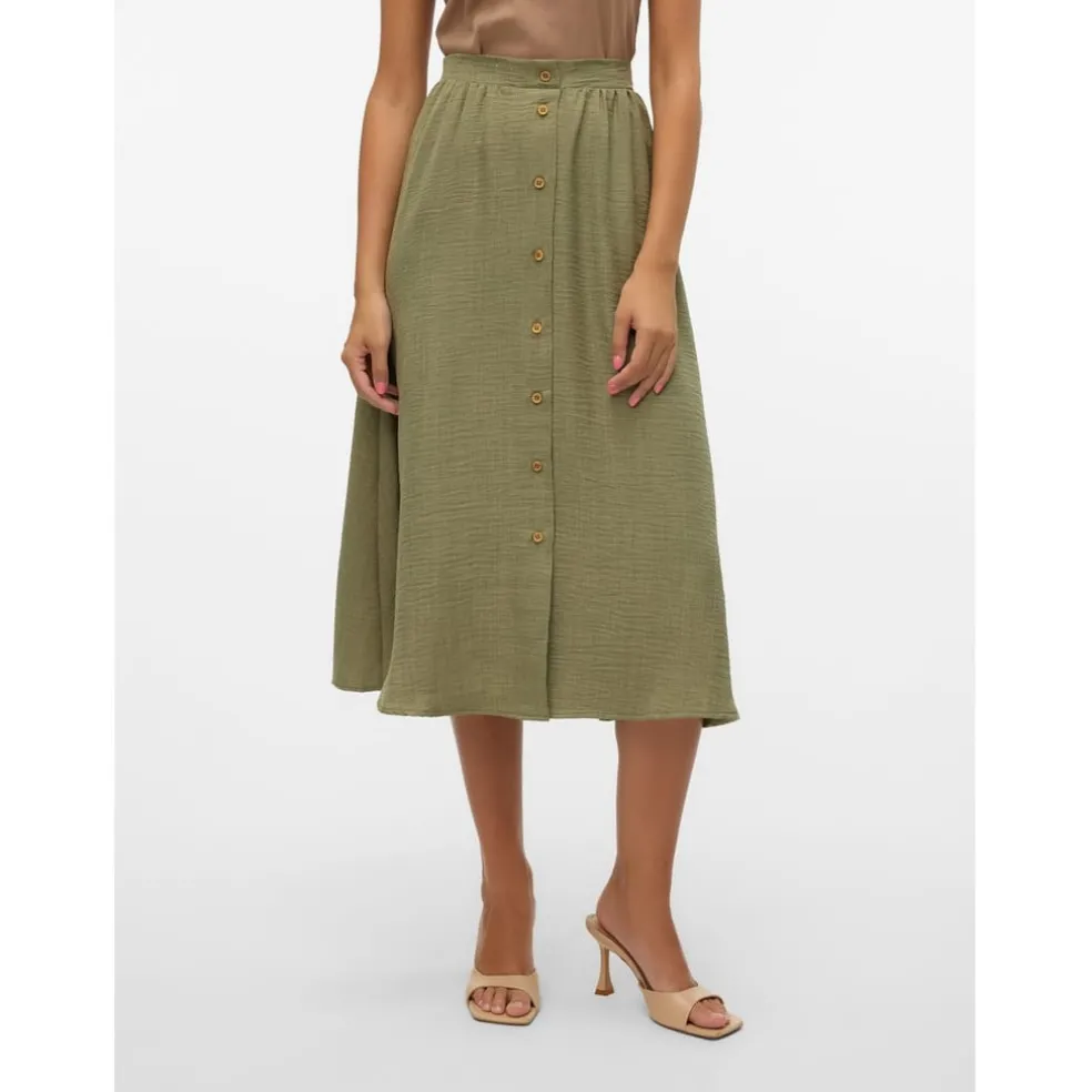 Vero Moda Laney Long Skrt in Green