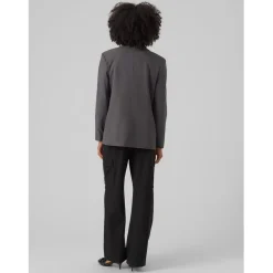 Vero Moda Long Sleeve Relaxed Fit Blazer in Grey