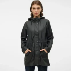 Vero Moda Malou Raincoat in Black