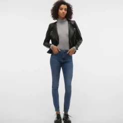 Vero Moda Riley Faux Leather Jacket in Black