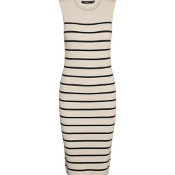 Vero Moda Spor Crew Neck Knee Length Bodycon Dress in White