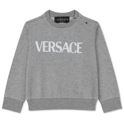 Versace Baby Boys Logo Sweatshirt in Grey