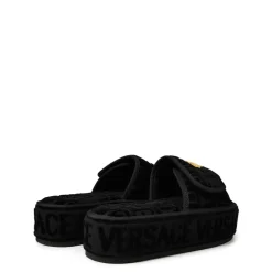 Versace Home Baroque Flatform Mules in Black