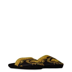 Versace Home Baroque Slippers in Black