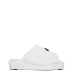 Versace Home Logomania Slippers in White
