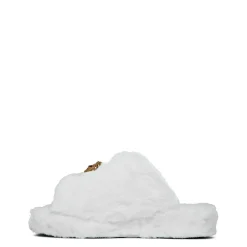 Versace Home Logomania Slippers in White