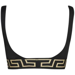 Versace Icon Triangle Bikini Top in Black