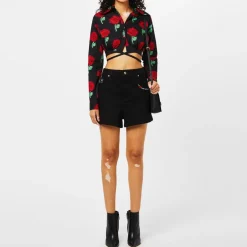 Versace Jeans Couture Vjc Rose Chino Shorts in Black